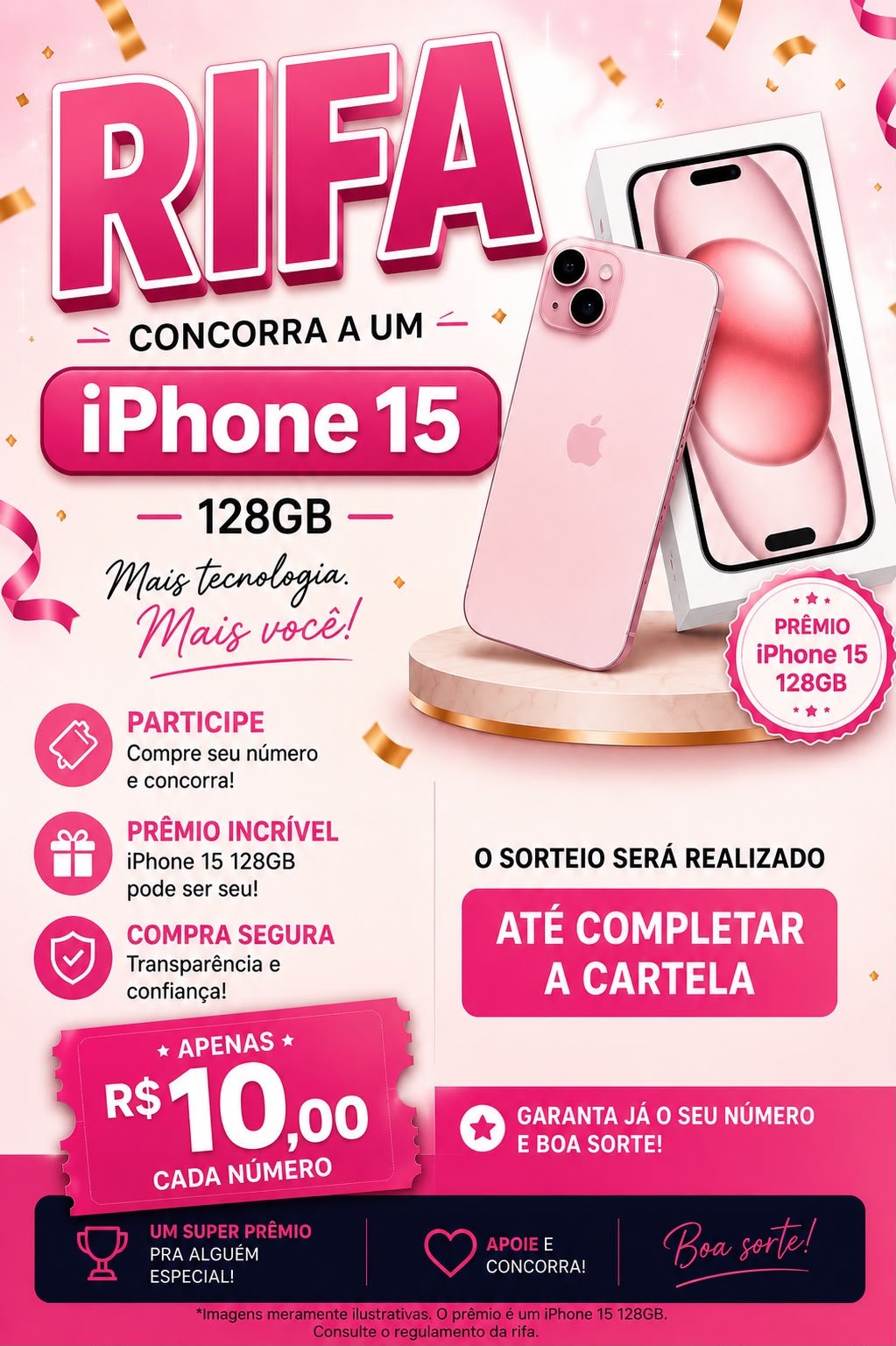 iPhone, prêmio da rifa